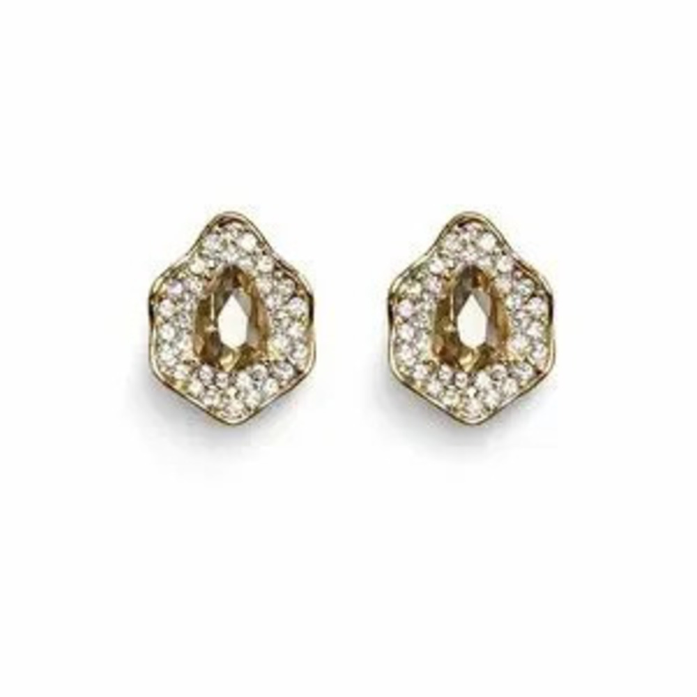 Elegant Gold and Silver Stud Earrings